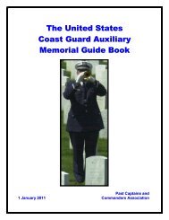 The United States Coast Guard Auxiliary Memorial Guide Book