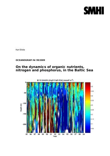 On the dynamics of organic nutrients, nitrogen and ... - SMHI