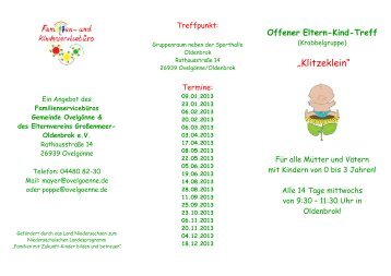 Flyer Offener Hort Oldenbrok - Gemeinde OvelgÃ¶nne