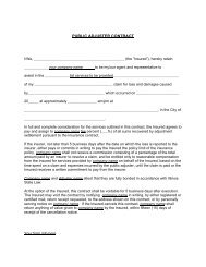 Public Adjuster Contract Form - Illinois Department of Insurance