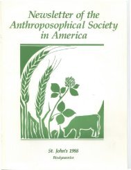 eastern regional newsletter - Anthroposophical Society in America