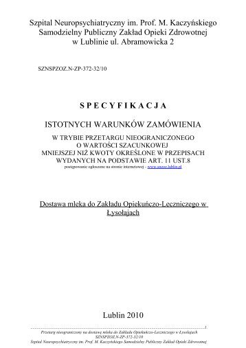 Szpital Neuropsychiatryczny im - SNZOZ Lublin