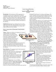 Conservation of Momentum and the Impulse - Momentum Principle