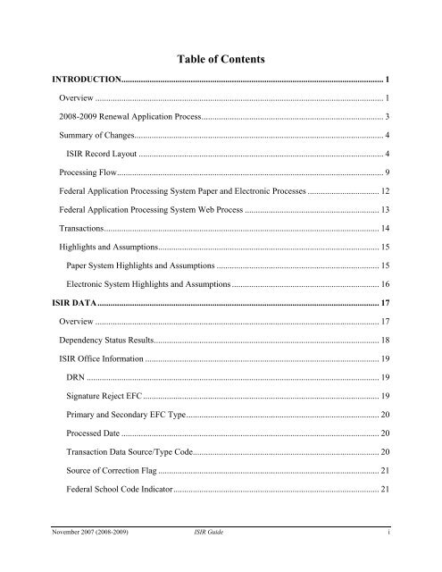 ISIR Guide - FSAdownload.ed.gov - U.S. Department of Education