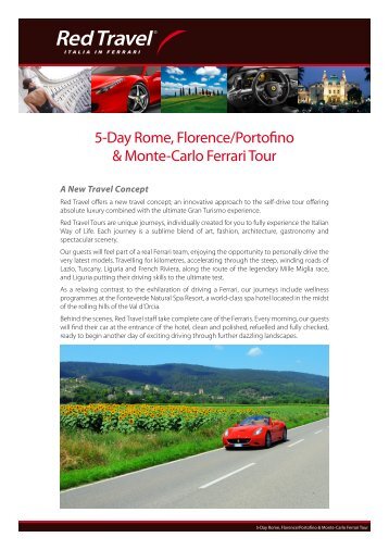 5-Day Rome, Florence/Portofino & Monte-Carlo Ferrari ... - Red Travel