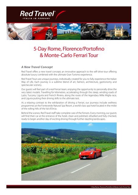 5-Day Rome, Florence/Portofino & Monte-Carlo Ferrari ... - Red Travel