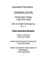 Important Numbers - Washington Utilities and Transportation ...