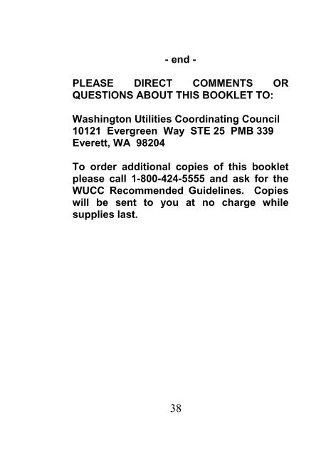 Important Numbers - Washington Utilities and Transportation ...