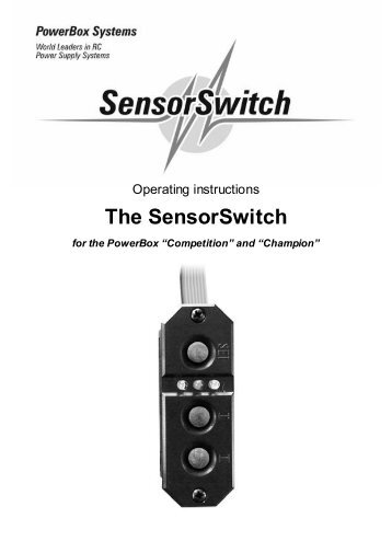 The SensorSwitch (PDF 118 KB) - PowerBox Systems