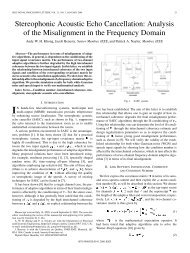 Stereophonic Acoustic Echo Cancellation: Analysis of ... - IEEE Xplore