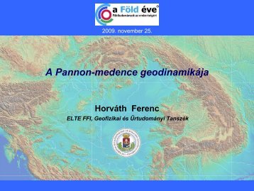 A Pannon-medence geodinamikÃ¡ja