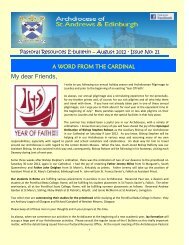 E-Bulletin Issue 21 August 2012 - Archdiocese of St Andrews and ...