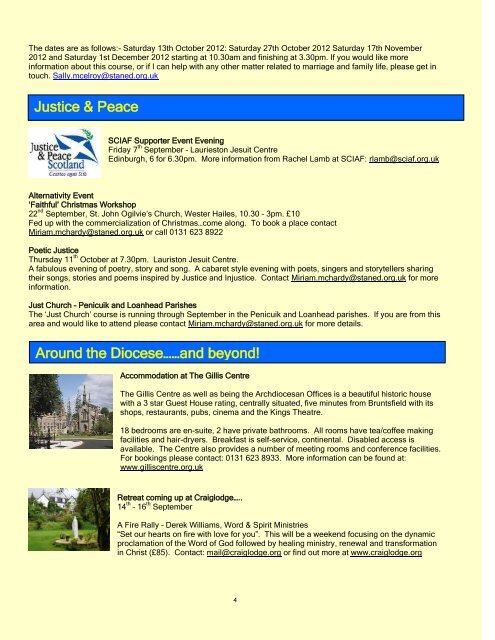 E-Bulletin Issue 21 August 2012 - Archdiocese of St Andrews and ...