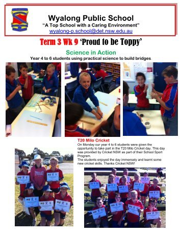 Term 3 Wk 9 'Proud to be Toppy' - Wyalong Public School