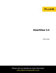 Fluke SmartView Manual - Alpine Components