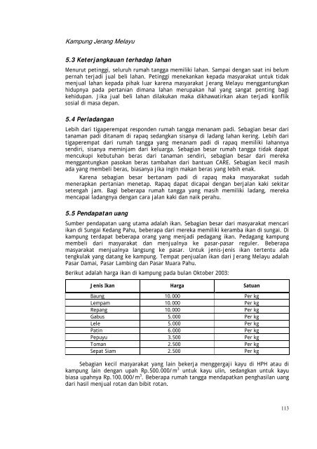 Profil kampung-kampung di Kabupaten Kutai Barat - Forest Climate ...