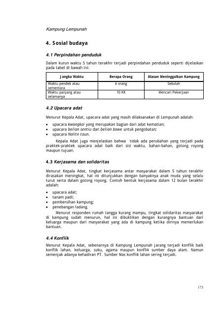 Profil kampung-kampung di Kabupaten Kutai Barat - Forest Climate ...