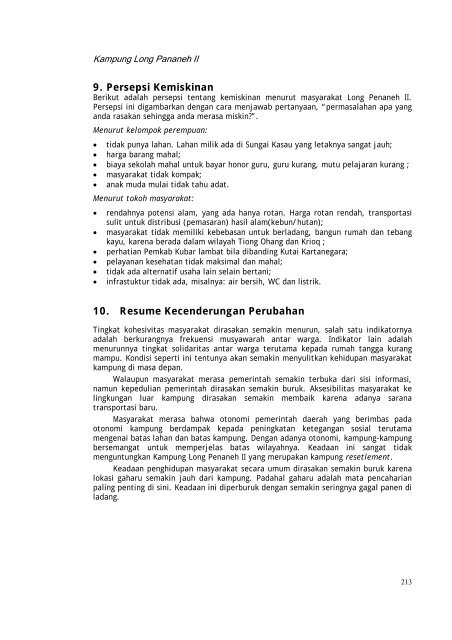 Profil kampung-kampung di Kabupaten Kutai Barat - Forest Climate ...