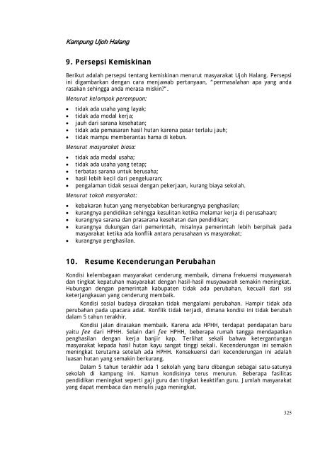 Profil kampung-kampung di Kabupaten Kutai Barat - Forest Climate ...