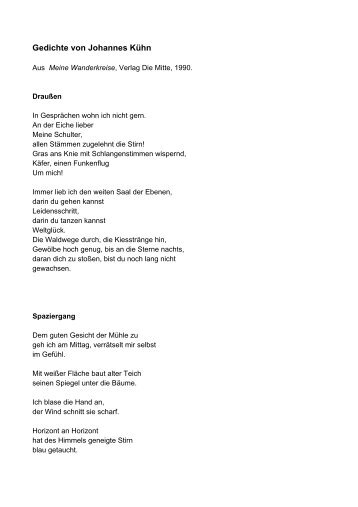 Gedichte von Johannes KÃ¼hn