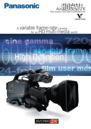 Panasonic AJ-HDC27FE Brochure - Arizona MPS