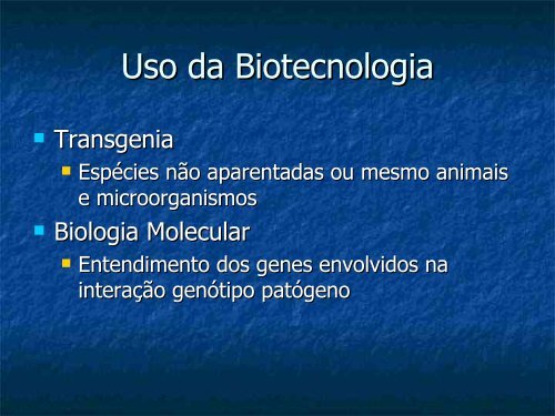 Melhoramento para Resistência a Doenças