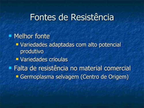 Melhoramento para Resistência a Doenças