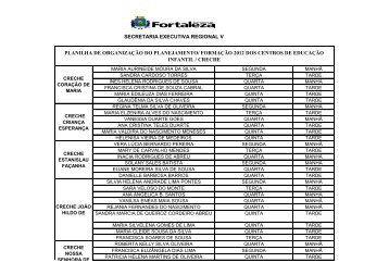 formaÃ§Ã£o 2012 dos centros de educaÃ§Ã£o infantil - Secretaria ...