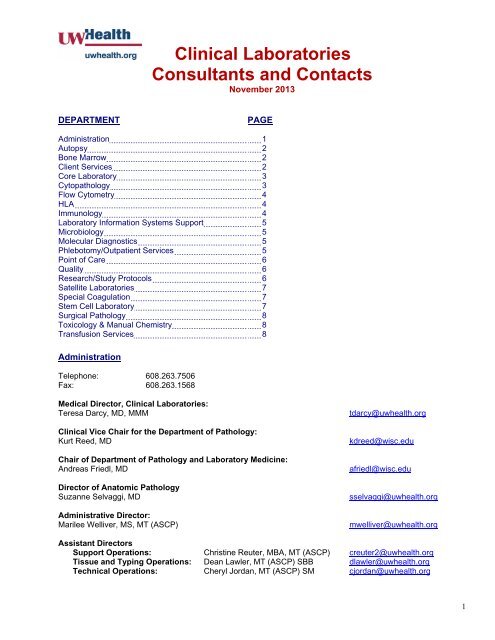 Labtest Ecatalog Uw Hospital Lab Test Catalog - Catalog Library