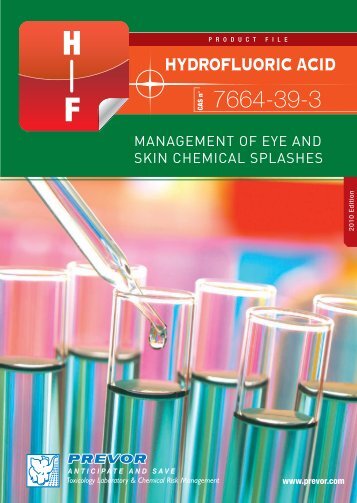 Hydrofluoric Acid Hydrofluoric Acid Management of eye and skin ...