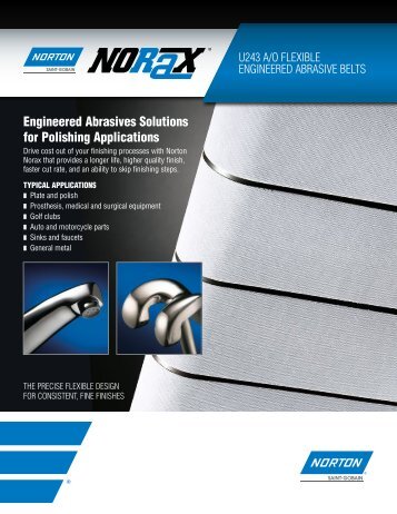 NORaX U243 AO Flexible Engineered Abrasive - Flyer 7686 - Norton