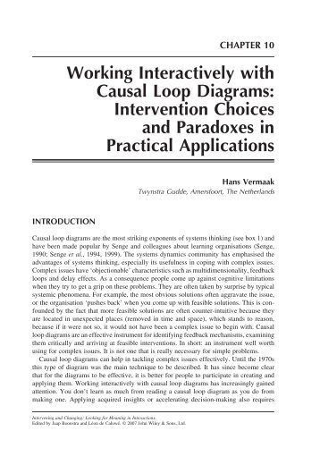 Working Interactively with Causal Loop Diagrams ... - Hans Vermaak