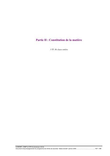 Partie II : Constitution de la matiÃƒÂ¨re - CNDP