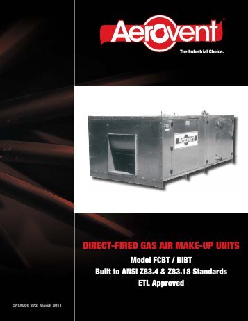 Make-Up Air Units, Direct-Fired Gas (Models FCBT, BIBT) - Aerovent