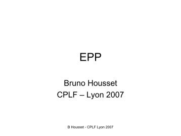 EPP - Fédération Française de Pneumologie