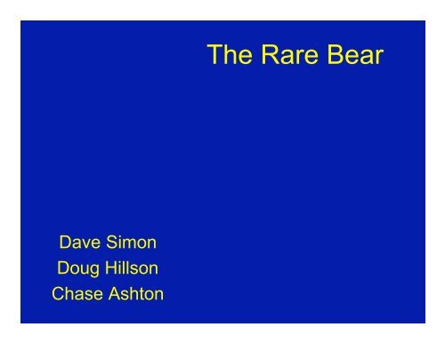 The Rare Bear - the AOE home page