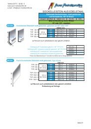 SOCKELLEISTEN AUS EDELSTAHL - Auer Metallprofile