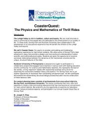 CoasterQuest: The Physics and Mathematics of Thrill ... - Dorney Park
