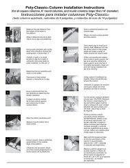 Poly-Classic® Column Installation Instructions ... - Turncraft