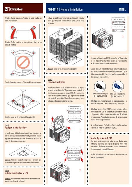 Noctua NH-D14, Notice d'installation - Noctua.at