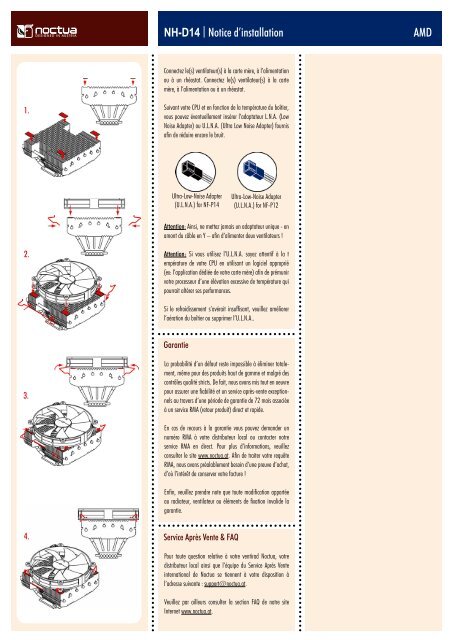 Noctua NH-D14, Notice d'installation - Noctua.at