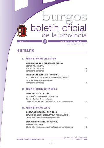 III. ADMINISTRACIÃN loCAl - BoletÃ­n Oficial de la Provincia de Burgos