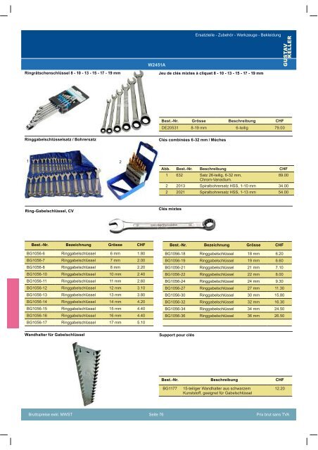 Telefon 044 711 74 00 Telefax 044 711 74 01 E ...  - Gustav Keller AG