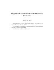 Supplement for Manifolds and Differential Geometry Jeffrey M. Lee