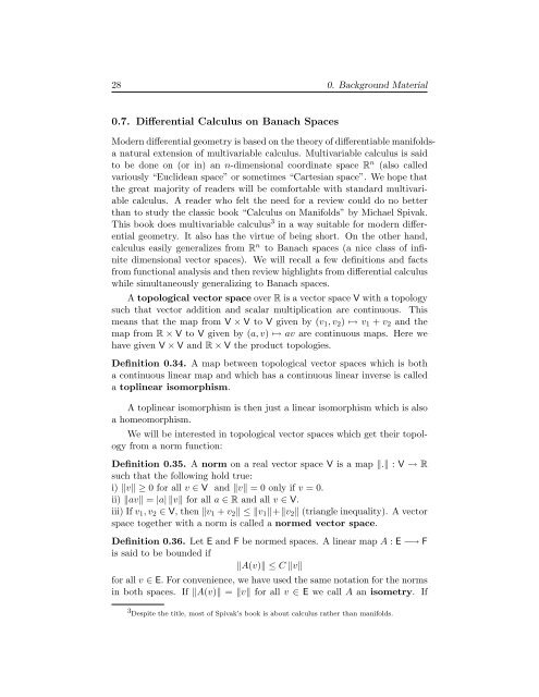 Supplement for Manifolds and Differential Geometry Jeffrey M. Lee