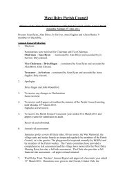 Parish Council Minutes - West Ilsley