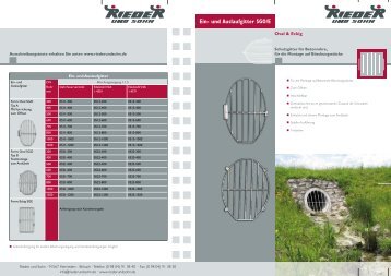 Ein- und Auslaufgitter SGO/E - Rieder und Sohn