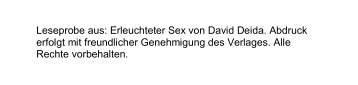 Leseprobe aus: Erleuchteter Sex von David Deida ... - PranaHaus