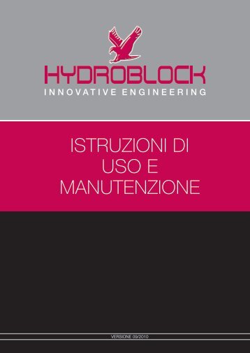 Istruzioni di uso e manutenzione (download pdf) - Hydroblock.net