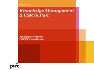 Knowledge Management & CSR in PwC